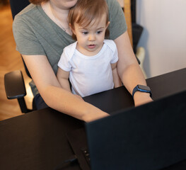 multi-tasking, freelance and motherhood concept