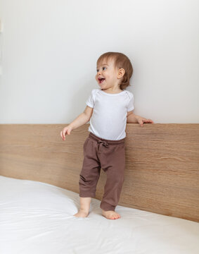 Cute child giggles