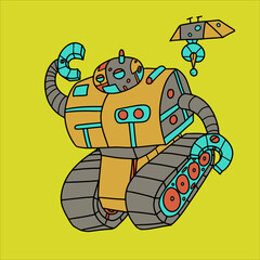 robotic character cartoon