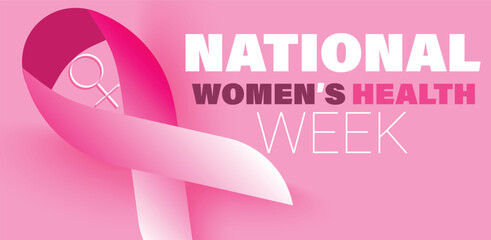 May is National Women's health week. Template for background, banner, card, poster. Vector illustration.