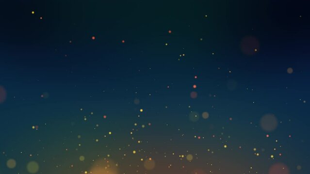 4K 3D animation of fiery orange glowing flying ember burning ash particles on blue background.Fire sparks rising up with transparent alpha channel can be used for overlay for your project. 