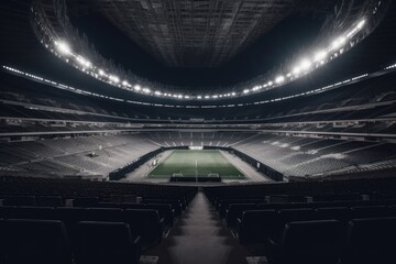 Empty Football Stadium Awaits the Crowds Generative AI