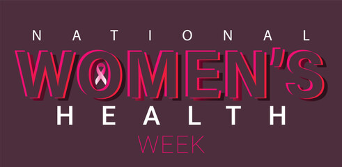 May is National Women's health week. Template for background, banner, card, poster. Vector illustration.