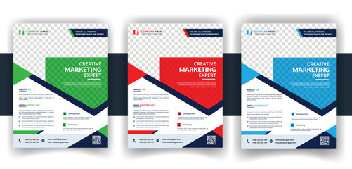 Modern Unique Business Flyer Bundle Design Template	