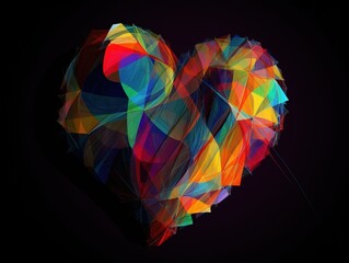 Naklejka na ściany i meble Colorful abstract heart