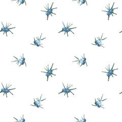 Vintage watercolor juniper seamless pattern. can be used as greeting card, invitation card for wedding, birthday and other holiday and summer background.