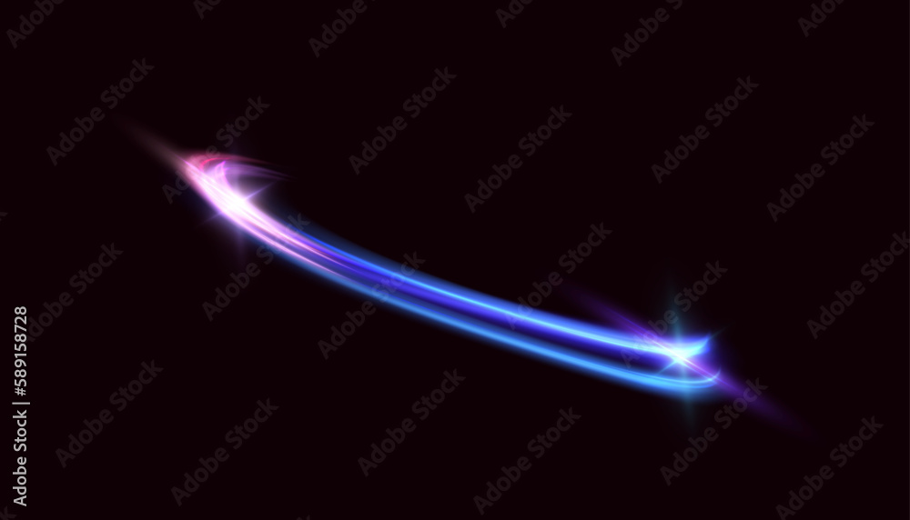 Poster a bright plume of luminous rays swirling in a fast spiraling motion. light blue swirl. light effect 