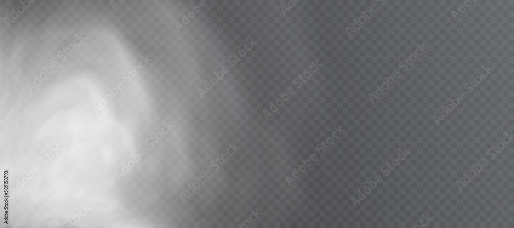 Aufkleber translucent smoke isolated on a transparent background. steam effect special effect. vector texture 