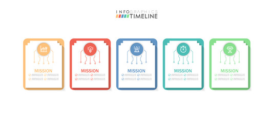 Infographic design template with icons and 5 options or steps. Can be used for process, presentations, layout, banner, info graph vector illustration.