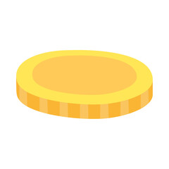 1枚のコイン。フラットなベクターイラスト。
One coin. Flat designed vector illustration.