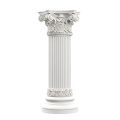 Obraz premium Architectural white columns Ionic order isolated on transparent png background. Generative ai