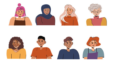 poster different but equal, with people of different nationalities and ages, with different appearance and skin color.