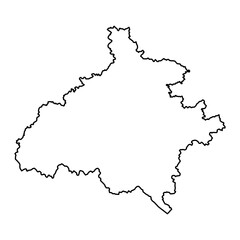 Central Slovenia map, region of Slovenia. Vector illustration.