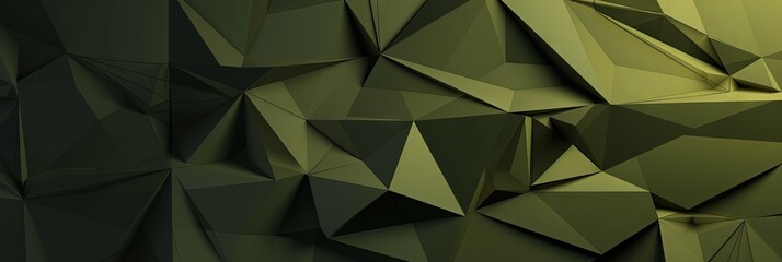 Future Khaki Geo Shapes  Abstract Olive Green Background, Generative AI