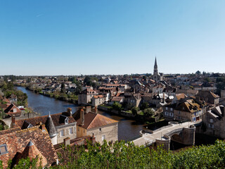 Vue sur Montmorillon, Vienne, France