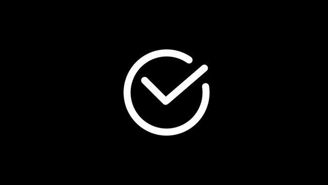 Checkmark cool animation 4k isolated