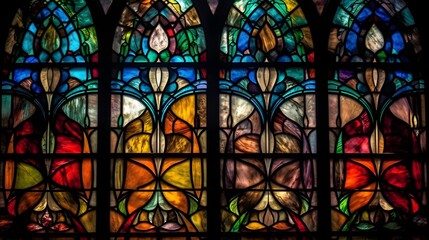 Stained glass texture, colorful, perfect for web design background or wallpaper