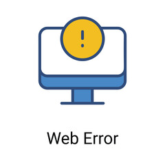 Web Error Icon Design. Suitable for Web Page, Mobile App, UI, UX and GUI design.