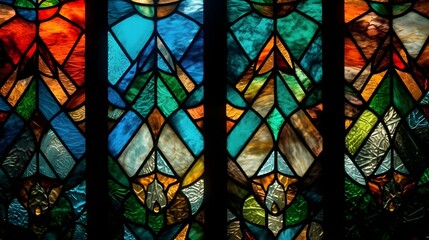 Stained glass texture, colorful, perfect for web design background or wallpaper