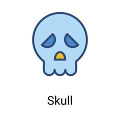 Skull Icon Design. Suitable for Web Page, Mobile App, UI, UX and GUI design.