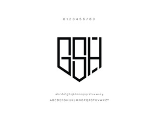 GSH creative letter mark logo design vector. modern word monogram GSH logo
