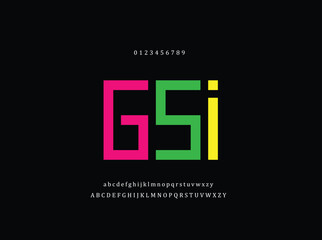 Fototapeta premium GSI letter mark logo design. Creative Minimal luxury emblem design. Universal elegant icon. Premium business finance logotype. Graphic Alphabet Symbol for Corporate Business Identity. Vector element