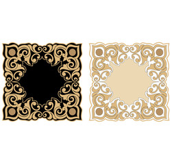 ANCIENT HERALDIC EMBLEM OF GOLD DECORATED IN BAROQUE STYLE DECORATIVE ELEGANCE LUXURY PATTERNS GOLD STOCK ILLUSTRATION