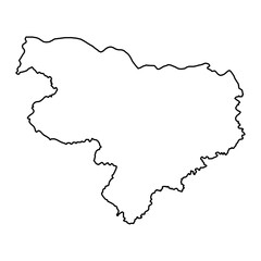 Upper Carniola map, region of Slovenia. Vector illustration.