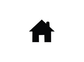 house icon on black. Home icon. House symbol illustration vector to be used in web applications. House flat pictogram isolated. House Line icon for business website, apps