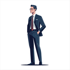 Obraz premium A businessman standing waiting for his client