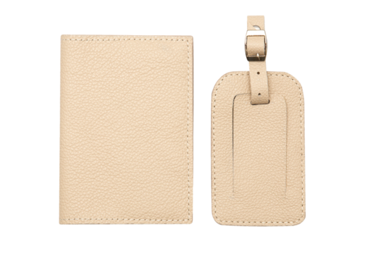 Coded Passport Covers. Brown, white, yellow, beige