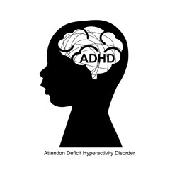 Attention Deficit Hyperactivity Disorder icon, vector illustration - 589171175