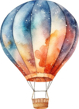 Hot Air Balloon illustration created with Generative AI technology