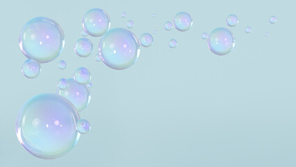 Abstract flowing circles on a spaced-out, pastel-colored background. A multicolored spherical with a 3D pattern. Template for a modern, minimalist gradient. a 3D rendering