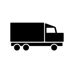 Cargo car icon on white.