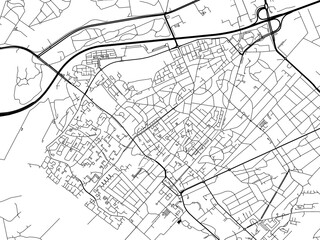 Vector Road map of the city of  Zeist in the Netherlands. Based on data from OpenStreetMap.