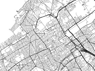 Fototapeta na wymiar Vector Road map of the city of Den Haag in the Netherlands. Based on data from OpenStreetMap.