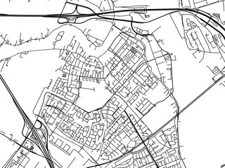 Vector Road map of the city of  Hendrik-Ido-Ambacht in the Netherlands. Based on data from OpenStreetMap.