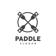 Paddle Logo, Boat Paddle Vector, Crossed Paddle Icon, Illustration Symbol Simple Design