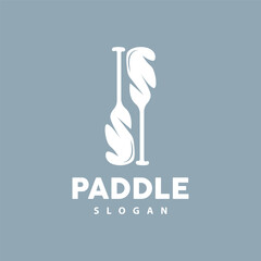 Paddle Logo, Boat Paddle Vector, Crossed Paddle Icon, Illustration Symbol Simple Design