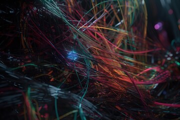 Full Frame Shot Of Wires, Generative AI