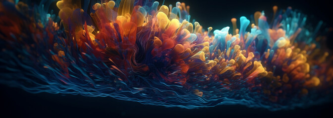 colorful underwater world abstract background. Generative Ai