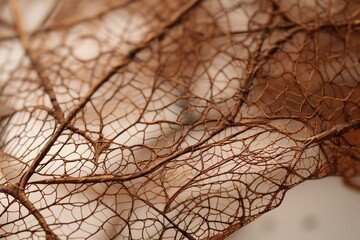 Close - up Of Dry Leaf On Metal Wire, Generative AI
