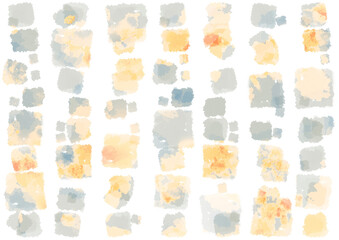  きれいな水彩風の背景素材　透過PNG　夕日の色　なつかしさ