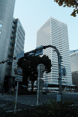 大阪市北部の高層ビル群の風景。