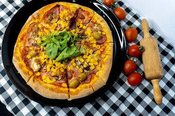 Fresh Homemade Italian Pizza with delicious taste