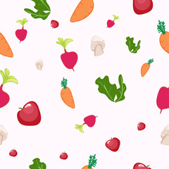 seamless pattern with vegetables
