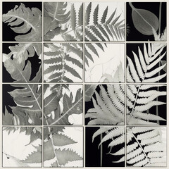 Seamless repeating pattern - bold elegant fern pattern