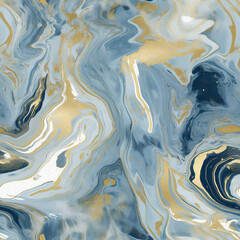 Seamless repeating pattern -  gold and blue marble pattern