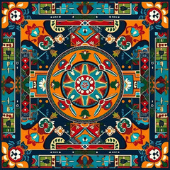Seamless repeating pattern -  native aztec pattern